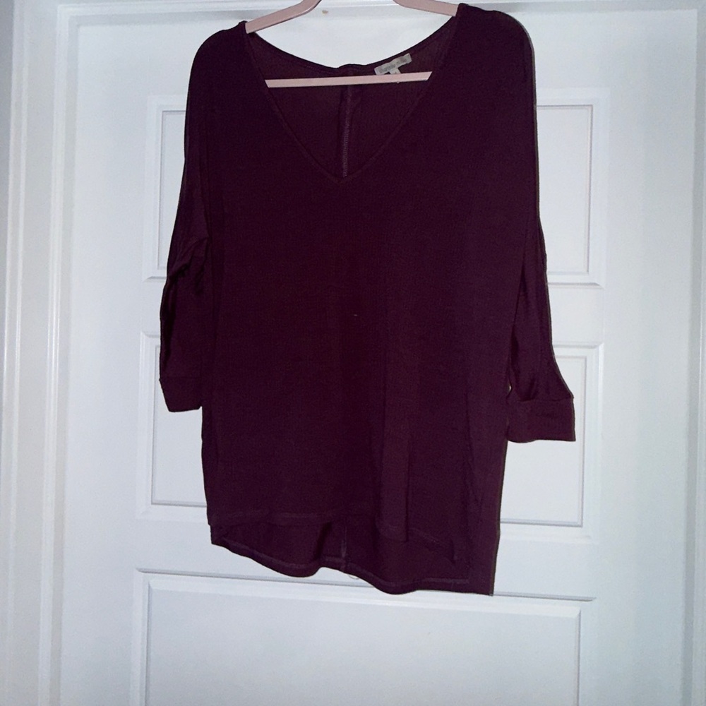 Charlotte Russe Deep Purple V-Neck Sweater